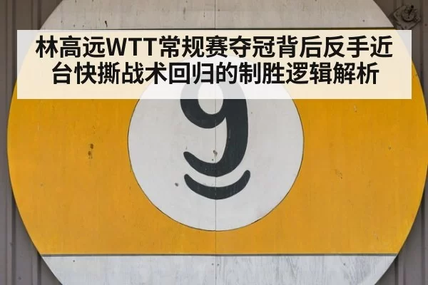 林高远WTT常规赛夺冠背后反手近台快撕战术回归的制胜逻辑解析